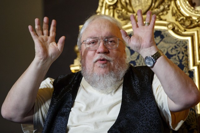 Mandatory Credit: Photo by Tolga Akmen/REX/Shutterstock (4079079m) George R. R. Martin George RR Martin and Robin Hobb in Conversation, London, Britain - 19 Aug 2014