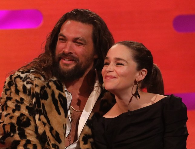 Jason Momoa and Emilia Clarke 