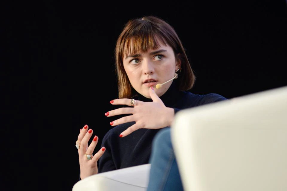 Maisie Williams, star of Game of Thrones, discusses taking her startup Daisie to the next stage during the TechCrunch Disrupt forum in San Francisco, California, U.S. October 3, 2019. 
