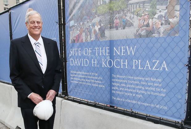 David Koch at the groundbreaking for the Metropolitan Museum of Art's David H. Koch Plaza