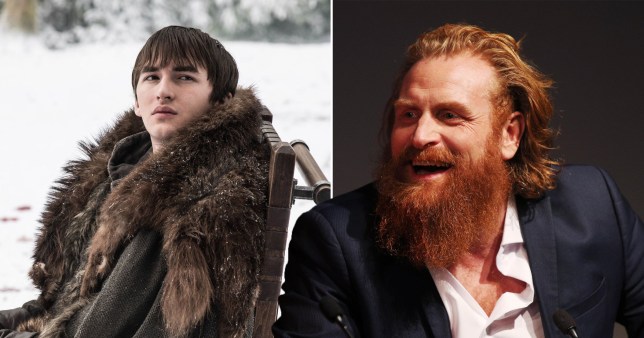 Kirstopher Hivju and Bran Stark in Game of Thrones