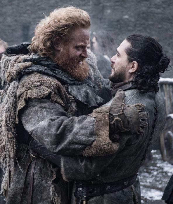 Kristofer Hivju as Tormund and Kit Harington as Jon Snow, as seen in HBO's 'Game of Thrones'