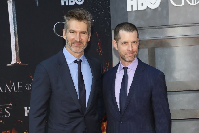 NEW YORK, NY - APRIL 03: David Benioff and D.B. Weiss attend the Season 8 premiere of "Game of Thrones" at Radio City Music Hall on April 3, 2019 in New York City. (Photo by Taylor Hill/Getty Images)