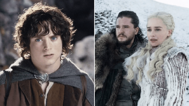 Lord Of The Rings' Frodo and Game Of Thrones' Jon Snow and Daenerys