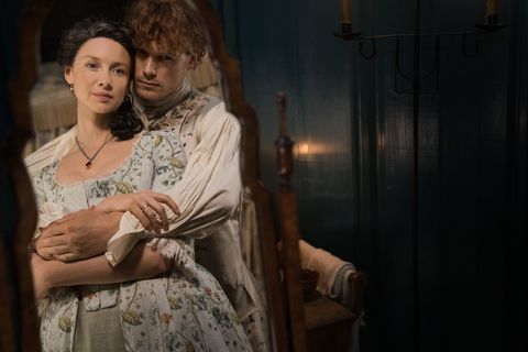 outlander, sam heughan, caitriona balfe