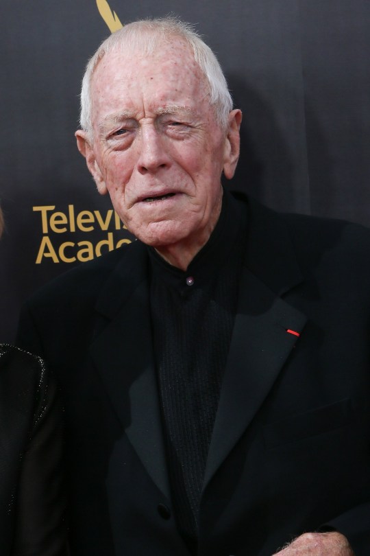 LOS ANGELES, CA - SEPTEMBER 10: Actor Max von Sydow attends the 2016 Creative Arts Emmy Awards Day 1 at the Microsoft Theater on September 10, 2016 in Los Angeles, California. (Photo by David Livingston/Getty Images)