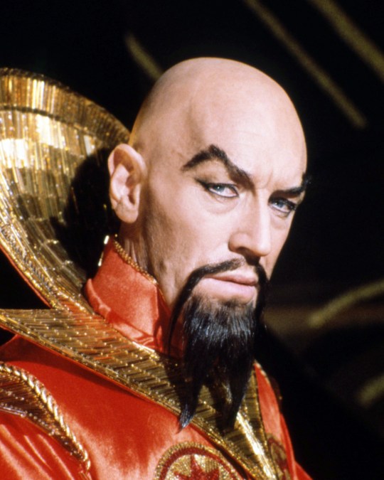 Swedish actor Max von Sydow as Emperor Ming the Merciless in 'Flash Gordon', directed by Mike Hodges, 1980. (Photo by Silver Screen Collection/Getty Images)