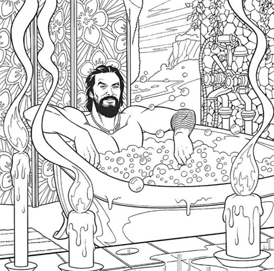 Now relieve your stress with this Jason Momoa colouring book!