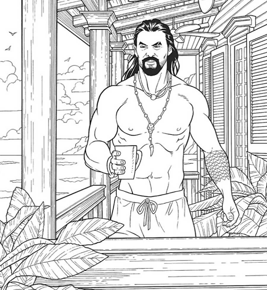 Now relieve your stress with this Jason Momoa colouring book!