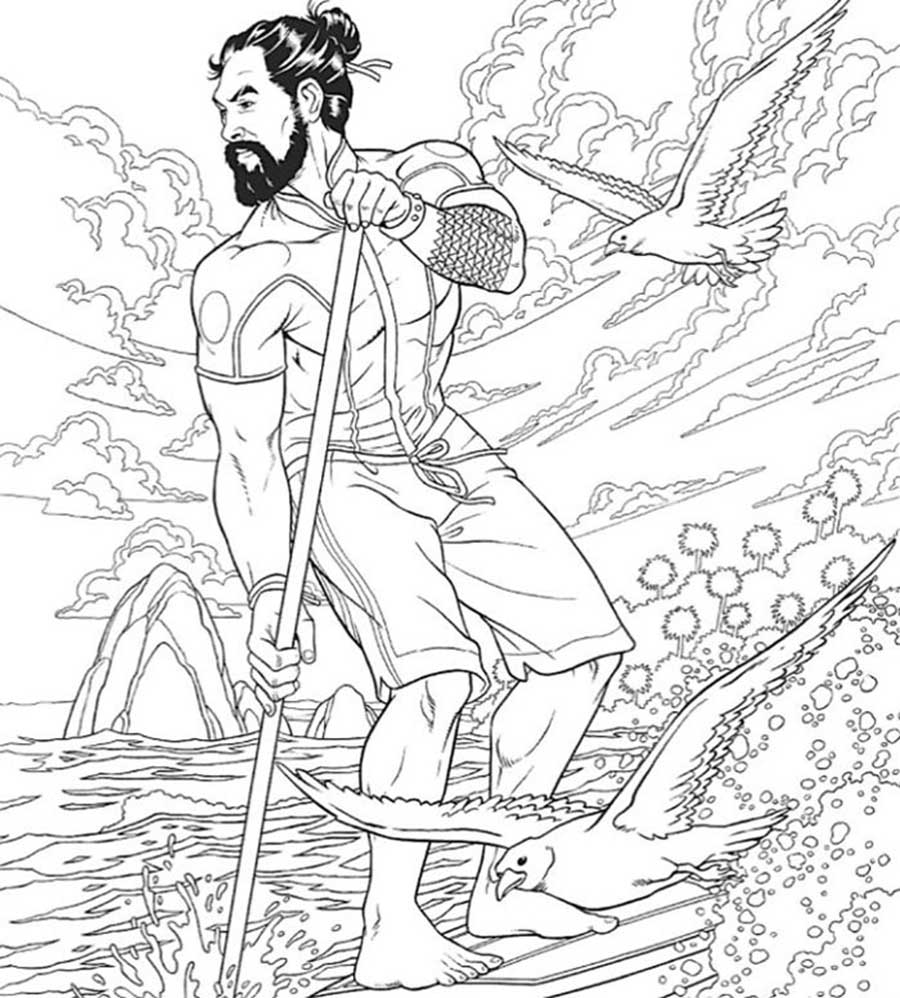 Now relieve your stress with this Jason Momoa colouring book!