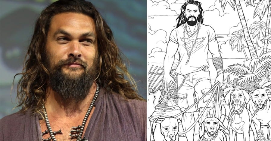 Now relieve your stress through Jason Mamoa's Coloring Book!