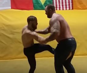 Conor McGregor even landed a cheeky kick as the pair sparred