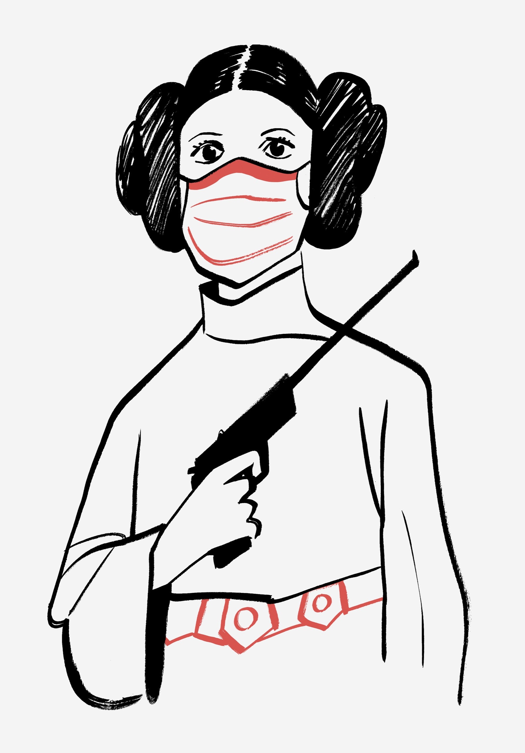 princess leia with mask