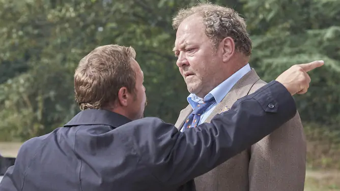 Mark Addy as the dogged copper Stan Jones in White House Farm.