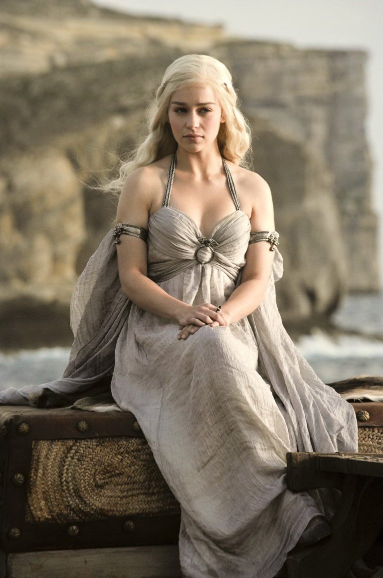 Game Of Thrones with Emilia Clarke as Daenerys Targaryen.