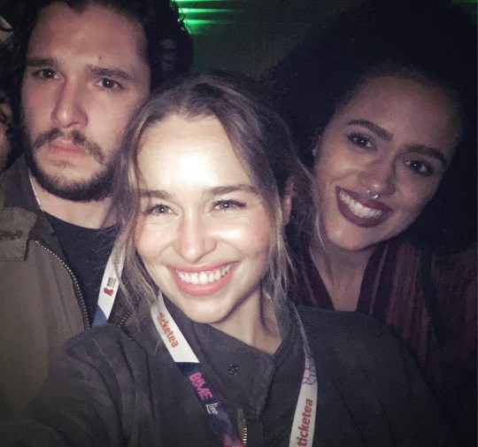 Kit Harington, Emilia Clarke, Nathalie Emmanuel 