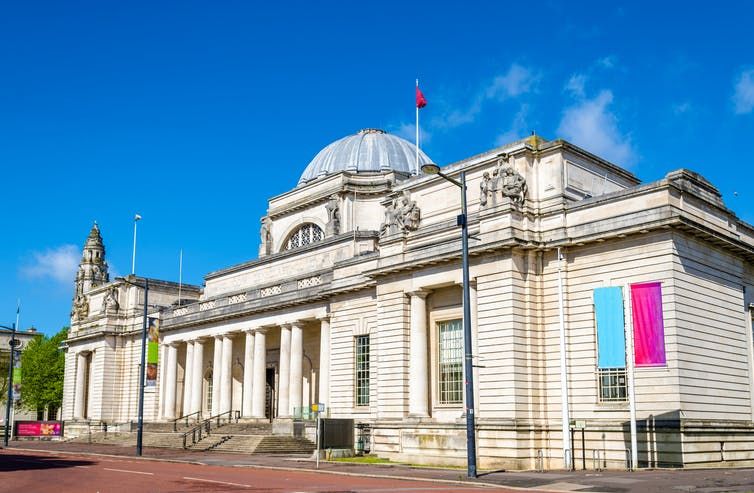 Exterior view of National Museum of Wales in Cardiff