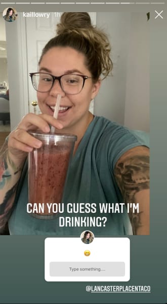 Kailyn Lowry, Placenta Drink