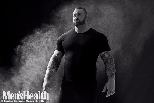 Record: The Game of Thrones star deadlifted an eye-watering 501kg, smashing the previous world record of 500kg held by Eddie Hall, saying he simply 'worked hard'