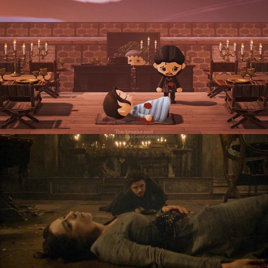 Game of Thrones red wedding has been reimagined on Animal Crossing and don't watch alone Metro Grab - taken with permission https://www.instagram.com/blackbear.acnh/ Picture: blackbear.acnh