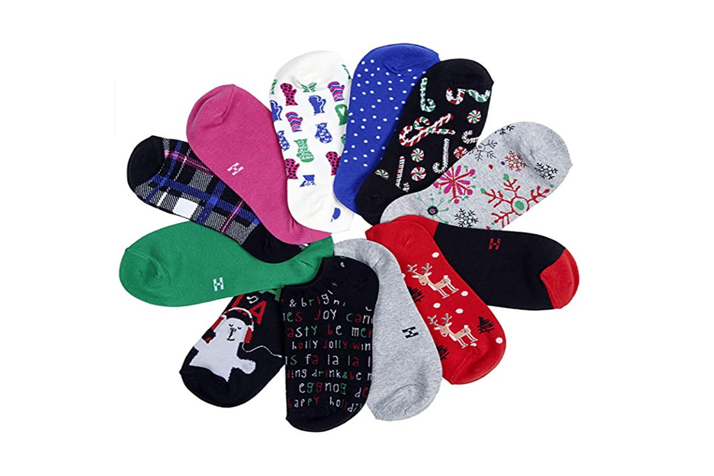 womens socks advent calendar, hue socks, hue socka dvent calendar 