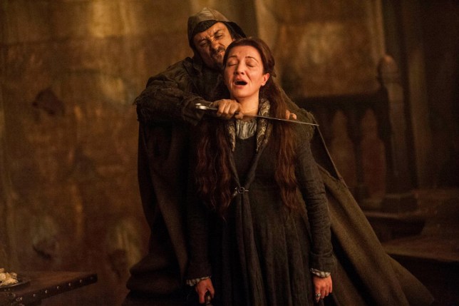 Game of Thrones The Rains of Castamere Season 3, Episode 9 June 2, 2013 Michelle Fairley as Catelyn Stark at The Red Wedding