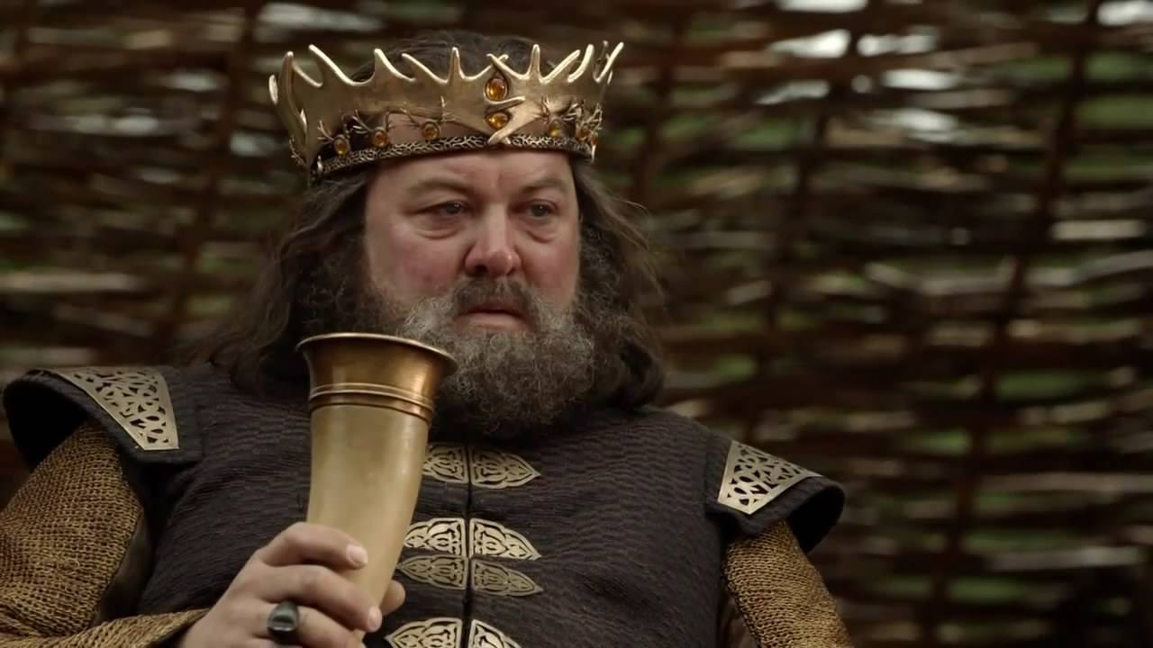 King Robert Baratheon on seasone one of Game of Thrones