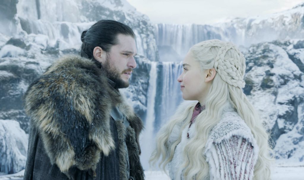 Kit Harington and Emilia Clarke in "Game of Thrones"