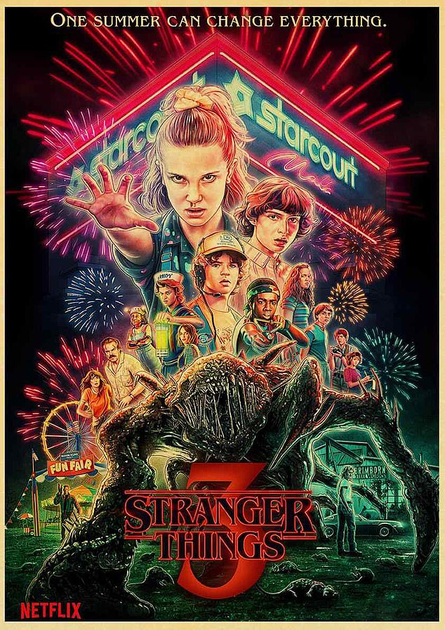 Monster hit: Stranger Things began airing on Netflix in 2016, when it instantly became a hit for the streamer