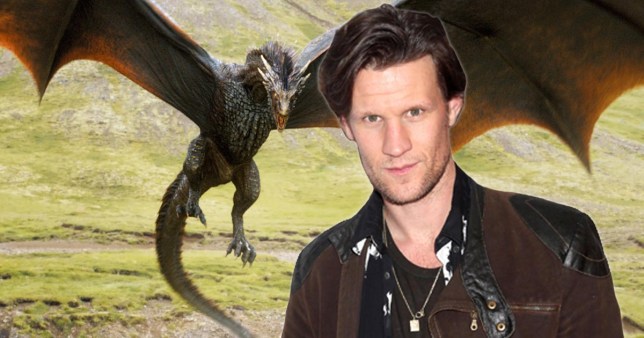 Matt Smith and Drogon the dragon in Game of Thrones