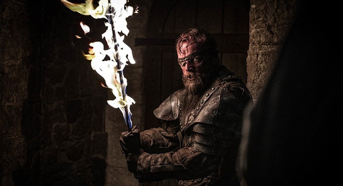 Richard Dormer as Berric Dondarrion in Game of Thrones season 8, episode 3 "The Long Night"