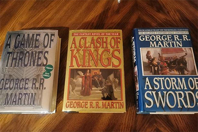 A seller on UsedVictoria.com has listed signed, first editions of the first three Game of Thrones books. (UsedVictoria.com)