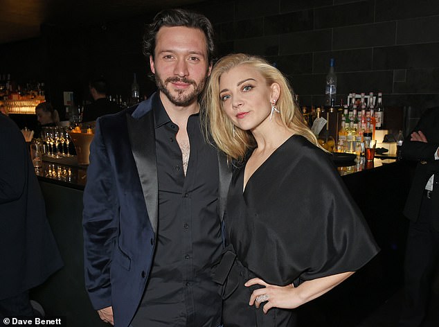 Smitten: Natalie and David attend the press night after party for Venus In Fur in 2017