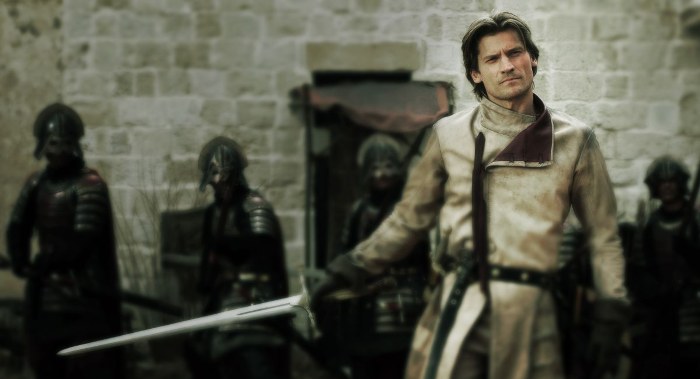 Nikolaj Coster-Waldau as Jaime Lannister in season 1 of Game of Thrones