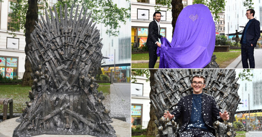 Iron throne unveiled in Leicester Sq