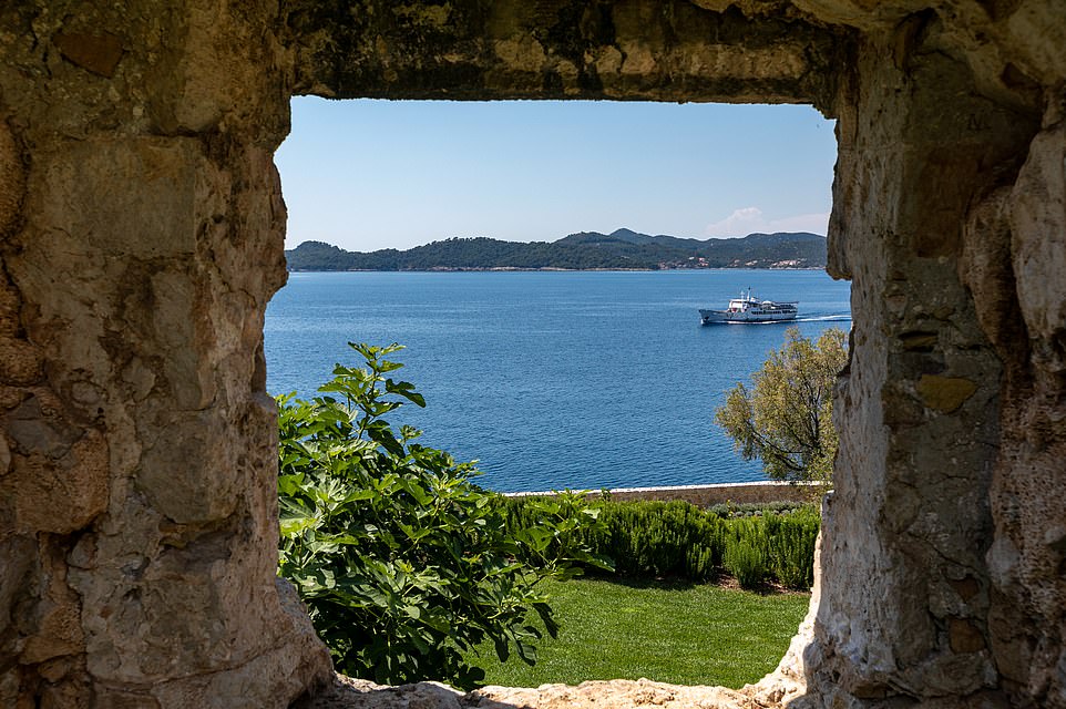 The spectacular view out across the Adriatic. The island of Lopud can be reached via public ferry from Dubrovnik in less than an hour. It is also accessible by speedboat from Brsecine, a small village on the mainland about 40 minutes by car from Dubrovnik Airport