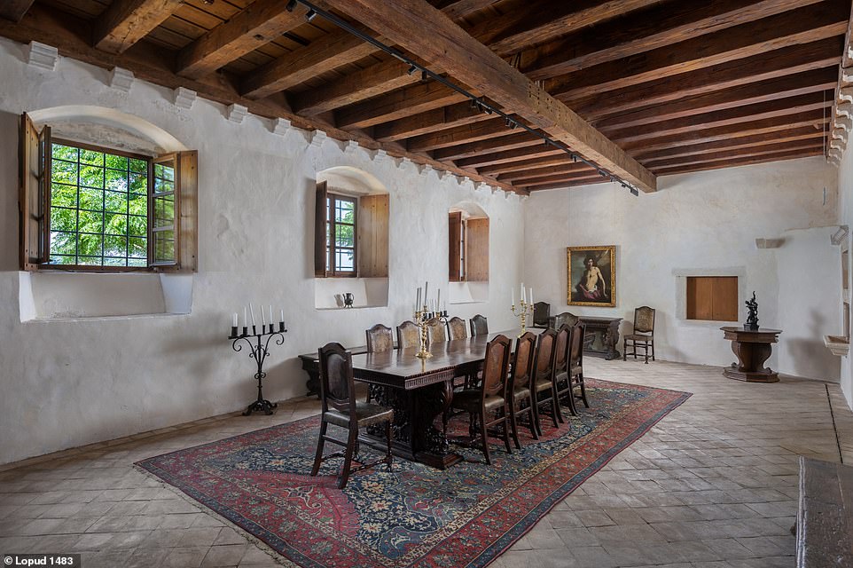 Inside the dining room at Lopud 1483. In 1992, the ruins of the complex were spotted by London-based art collector Francesca Thyssen-Bornemisza while on a boat trip to Lopud with a local friar. She then set about restoring the property