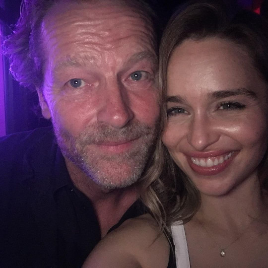 Emilia Clarke and Iain Glen.