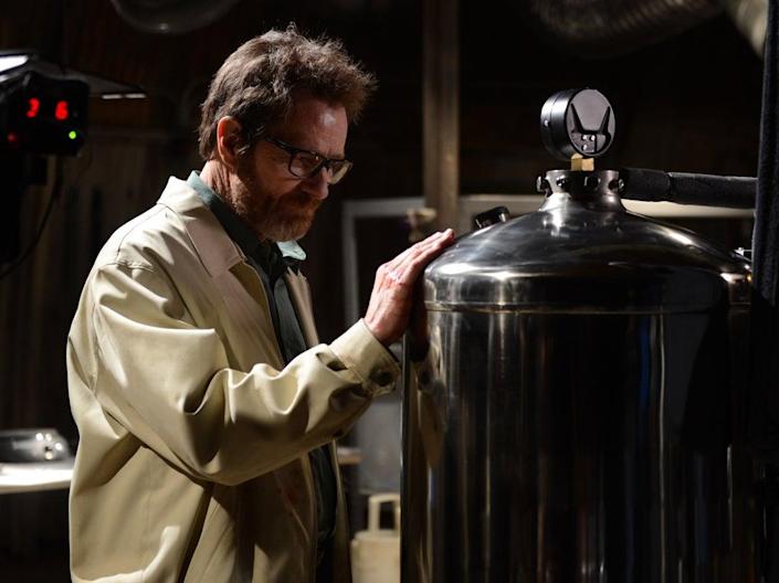 Bad to the bone: Bryan Cranston as Walter White in the divisive Breaking Bad finale (AMC)
