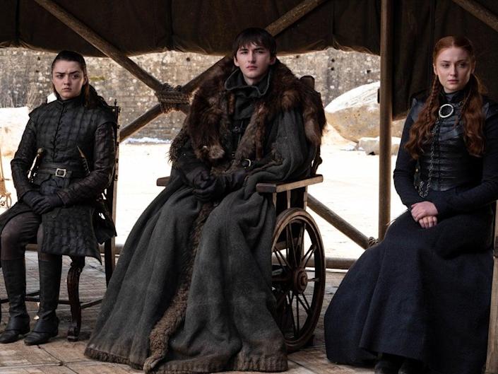 The Stark siblings assemble during the final episode of Game of Thrones (HBO)