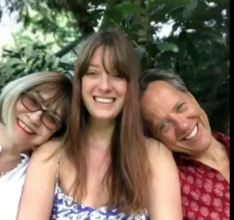 Richard E Grant with wife Joan and their daughter Olivia