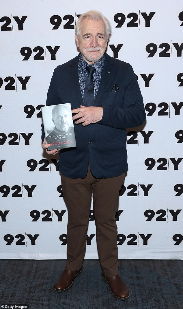 Promo mode: Brain Cox, 75, attended a launch event on Friday for his new memoir - Putting the Rabbit In The Hat - at 92nd Street Y, a cultural and community center in New York City