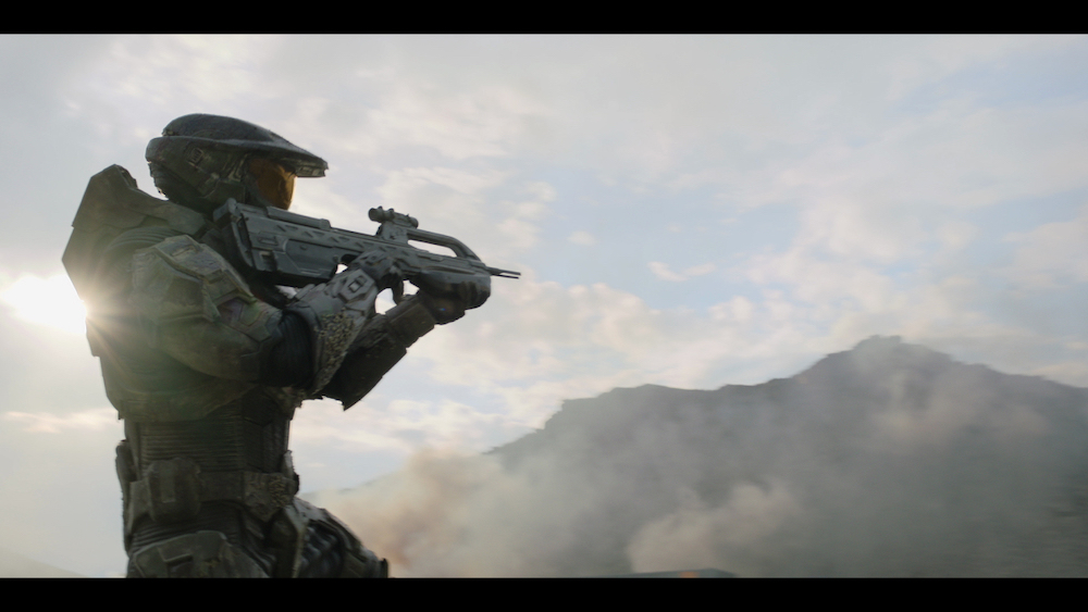 Halo TV Show Paramount+ Pablo Schreiber as Master Chief, Halo Season 1, streaming on Paramount+ 2022. Photo credit: Paramount+