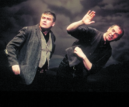 Kilkenny actor Sean Campion, right, with Conleth Hill, on stage at Broadway's Golden Globe Theatre in Stones in His Pockets by Marie Jones, in 2001.