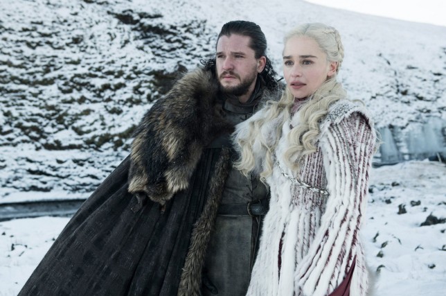 Kit Harington and Emilia Clarke in Game of Thrones