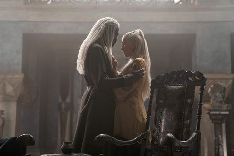 steve toussaint as the sea snake and eve best as princess rhaenys velaryon, house of the dragon