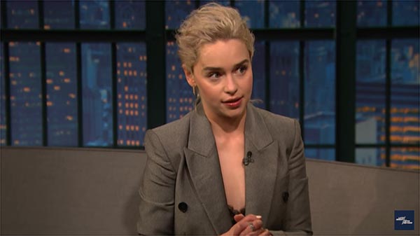 Emilia Clarke talks about royal blunder on Seth Meyers