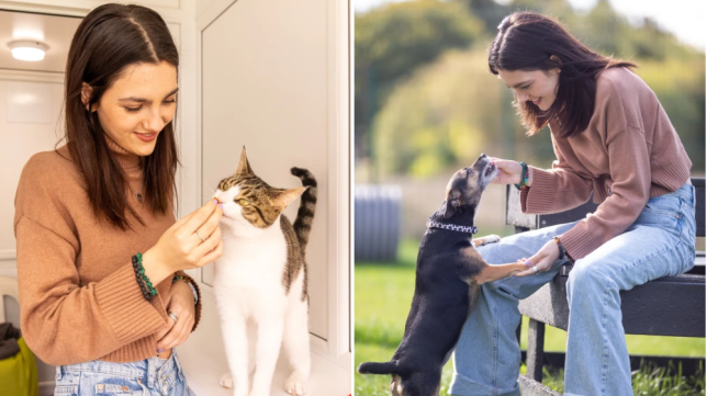 House of the Dragon actress Emily Carey cuddles up to cats and dogs at Blue Cross re-homing centre and it's the wholesome content we all need