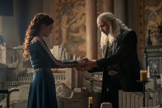 Emily Carey and Paddy Considine in House of the Dragon