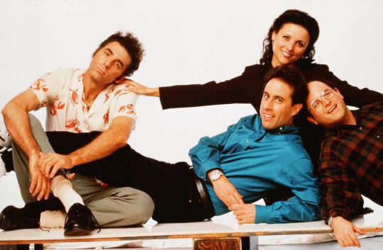 Michael Richards, Jerry Seinfeld, Julia Louis-Dreyfus, Jason Alexander in Seinfeld